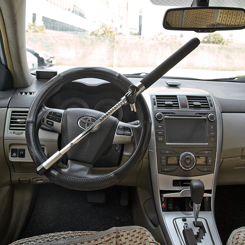 Blokáda volantu auta — hliníková zliatina a oceľ, model 381c, zámok s čepeľovým valcom