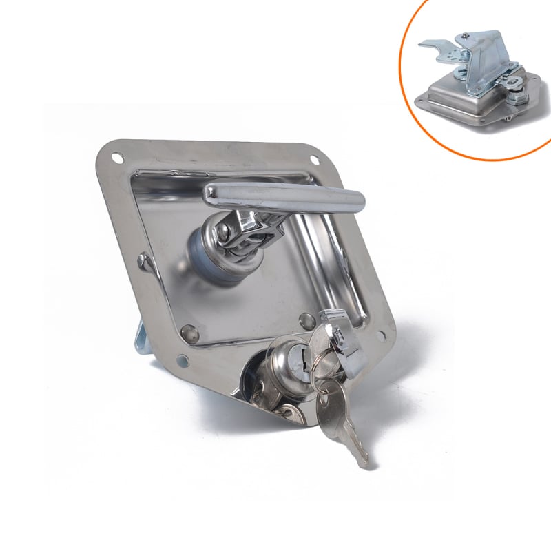 Încuietoare pentru cutie de unelte în formă de T din oțel inoxidabil pentru RV-uri, remorci, camioane și iahturi – accesoriu pentru ușa cutiei