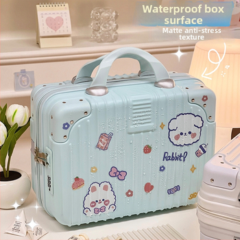 Kosmētikas maciņš, pārnēsājams, iedvesots no Instagram stila, ABS+PC, rāvējslēdzējs, paroles aizslēgs, ūdensizturīgs