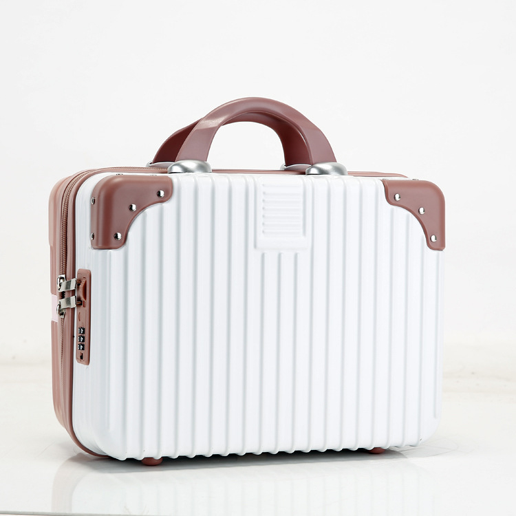 Cutie de machiaj portabilă, inspirată de Instagram, ABS+PC, fermoar, blocare cu parolă, rezistentă la apă