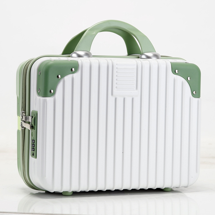 Cutie de machiaj portabilă, inspirată de Instagram, ABS+PC, fermoar, blocare cu parolă, rezistentă la apă