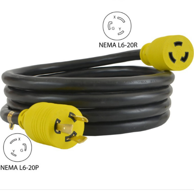 RV átalakító kábel L5-30P-től 5-15R-ig, menetes zárómechanizmus, leesés elleni védelem, UL tanúsítvány, 110-120V, XC márka