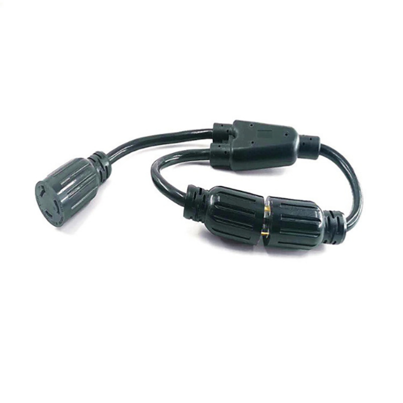 RV átalakító kábel L5-30P-től 5-15R-ig, menetes zárómechanizmus, leesés elleni védelem, UL tanúsítvány, 110-120V, XC márka