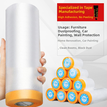 Porvédő maszkoló film autófestéshez és otthoni dekorációhoz, nagy viszkozitás, testreszabható vastagság, PE-film/papír alátét