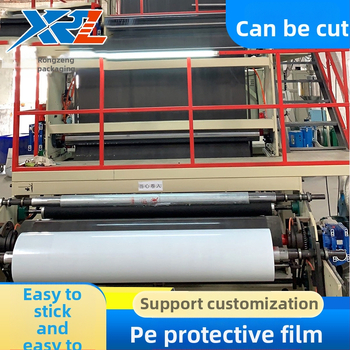 PE védőfólia alumínium profilok felületvédelmére – nyomtató fólia sorozat, vízbázisú ragasztó, hordozó: PE, papíralapú mag