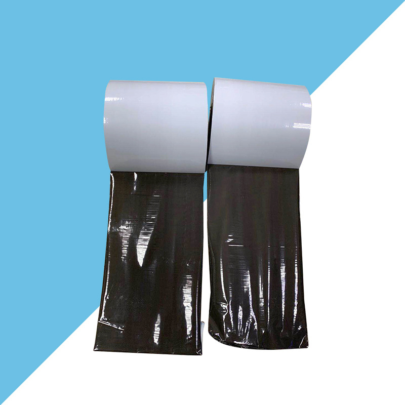 PE védőfólia alumínium profilok felületvédelmére – nyomtató fólia sorozat, vízbázisú ragasztó, hordozó: PE, papíralapú mag