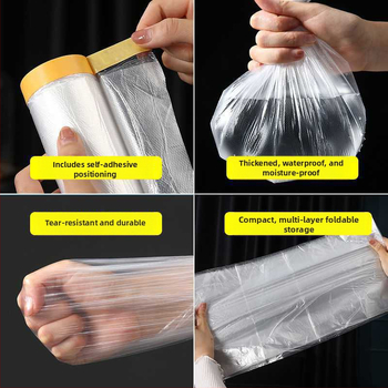 Porvédő maszkoló film autó- és bútorvédelmezéshez — vastagság 0,5, anyag: PE film, alap: PE film + papír, erős ragasztó, átlátszóság 80%