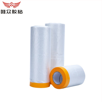 Porvédő maszkoló film autó- és bútorvédelmezéshez — vastagság 0,5, anyag: PE film, alap: PE film + papír, erős ragasztó, átlátszóság 80%