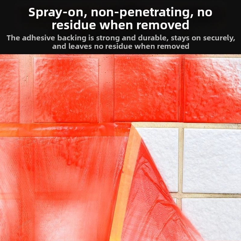 Putekļu drošs maskēšanas plēves auto un mēbelēm aizsardzībai — biezums 0,5, materiāls PE plēve, pamatne: PE plēve + papīrs, stiprs līme, caurspīdīgums 80%