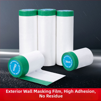 Külső fal maszkfilm elektrostatikus tapadással – PE, erős viszkozitás, közepes vastagság, beltéri felhasználás bútorok porvédelemére és autófestésre