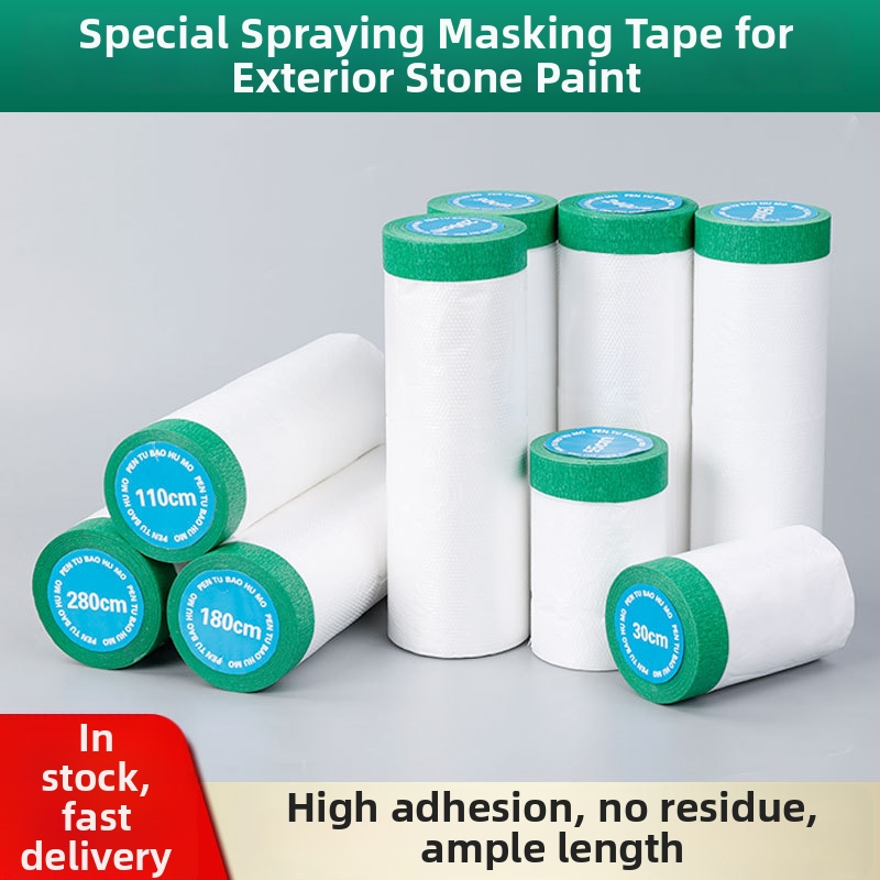 Välisseinade maskiefilmi elektrostaatilise klambriga – PE kaitsefilm, tugev viskoossus, keskmine paksus, siseruumide kasutus mööbli tolmu kaitseks ja auto värvimise kaitseks