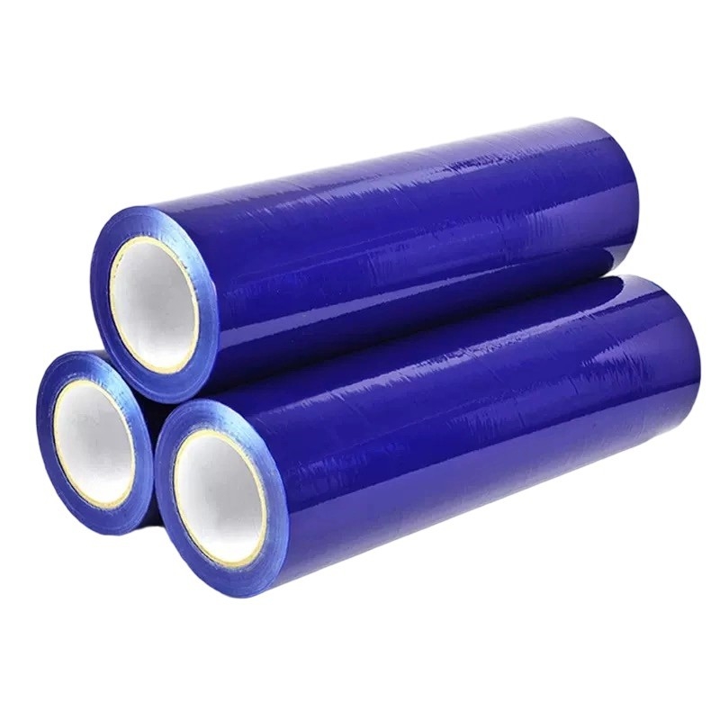 PE védőfólia ajtókhoz és ablakokhoz – por- és karcolásálló; üveg, ajtó fogantyúk, alumínium profilok és nyomtatott lemezek számára; vastagság: 3,8/4,5/5,8 μm; viszkozitás: 5/10/20/40/60 g