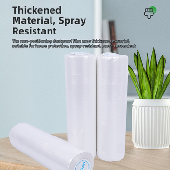 PE dulkių apsaugos plėvelė baldams ir drabužinėms, be klijų, su popieriaus korpusu, storis 0,6, maskavimui ir apsaugai