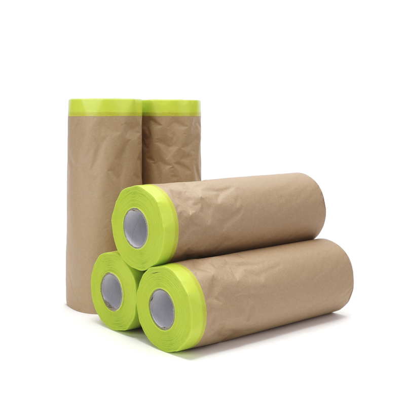 Automobilių dažymo maskavimo popierius — kraft popierius ir japoniškas popierius, įvairaus storio, slėgio jautrūs klijai, tinkamas automobilių dažymui ir namų apdailai