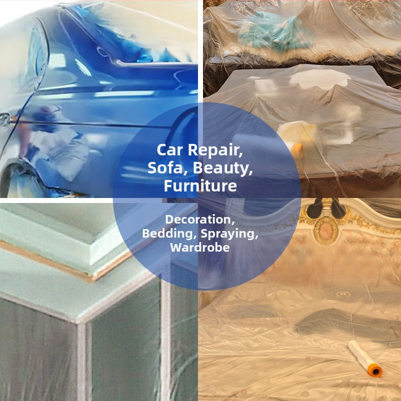 Auto spreivärvi maskimiskile autode jaoks, HDPE maskimiskile paberituumiga, kõrge viskoossus, paksus 0,7, kohandatav