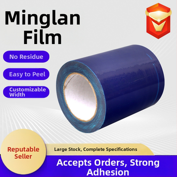 Savarankiškai prilipanti PE apsauginė plėvelė aliuminio paviršiams, storis 0,04 mm, atspari purvui ir dulkėms, vandens pagrindo klijai