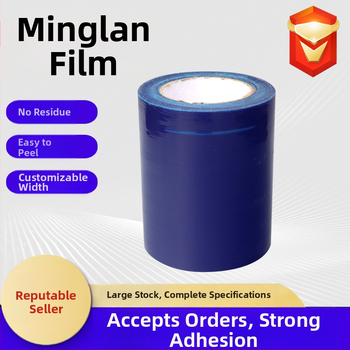 Savarankiškai prilipanti PE apsauginė plėvelė aliuminio paviršiams, storis 0,04 mm, atspari purvui ir dulkėms, vandens pagrindo klijai