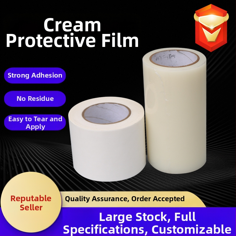 PE védőfilm ajtókhoz és ablakokhoz; vastagság 3–12; ragasztórendszer: alacsony, közepes, magas, extra magas viszkozitás; alapanyag: PE eredeti film; mag: papír.