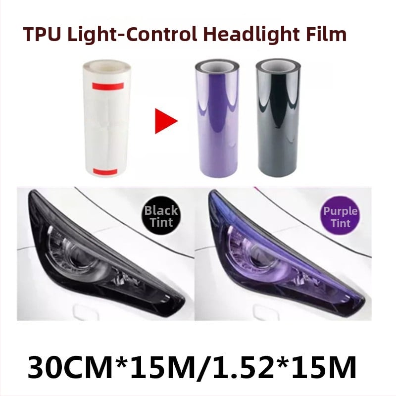 Automašīnas TPU lukturu filma ar gaismas sensoru, caurspīdīgs aizsargfilms transportlīdzekļiem