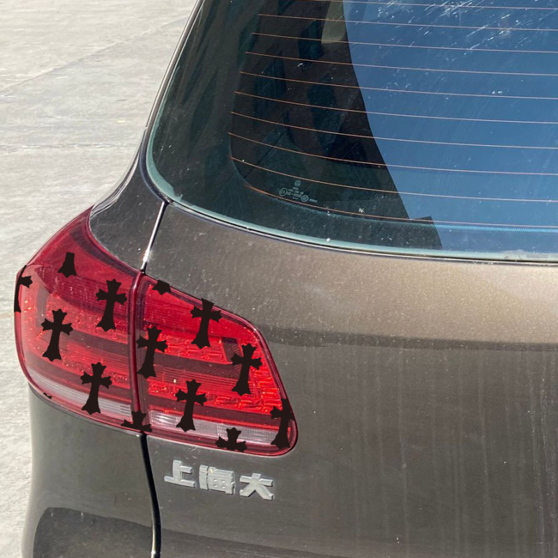 Auto naljepnica s križnim uzorkom, marka Didi, folija za svjetla, samoljepljiva ugradnja