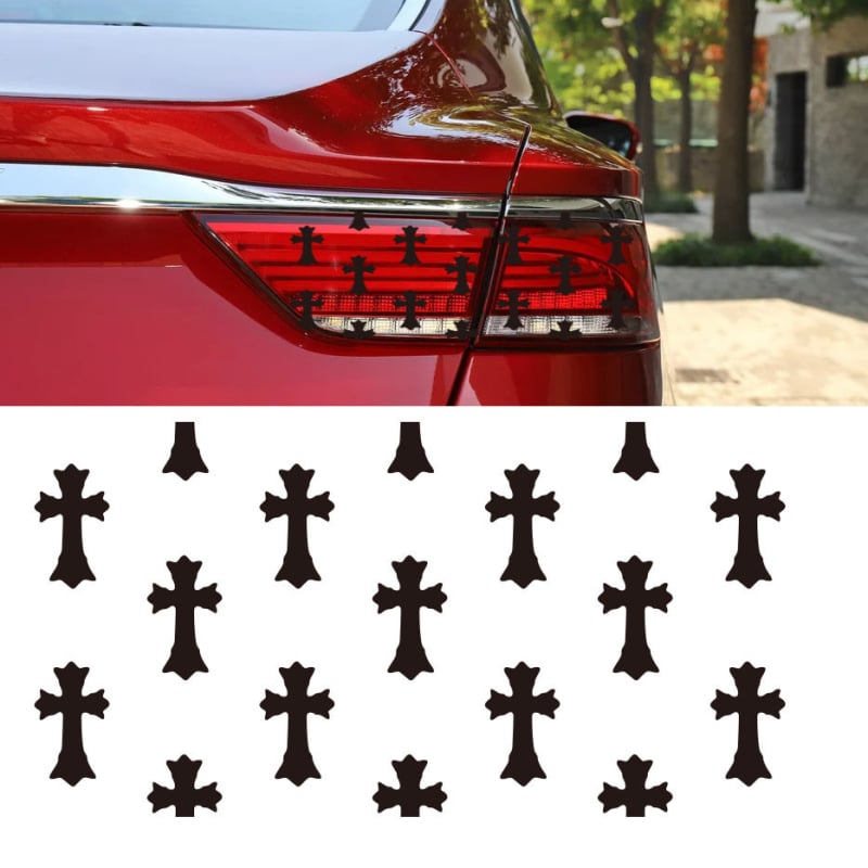 Auto naljepnica s križnim uzorkom, marka Didi, folija za svjetla, samoljepljiva ugradnja