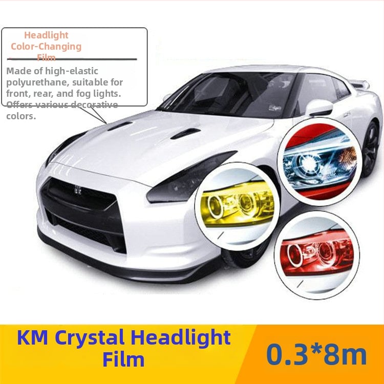 Automašīnas lukturu un aizmugurējo lukturu folija - PVC, drošības plēve, biezums 0.09 mm, gaismas caurlaidība 80%, apstrādes pielāgošana