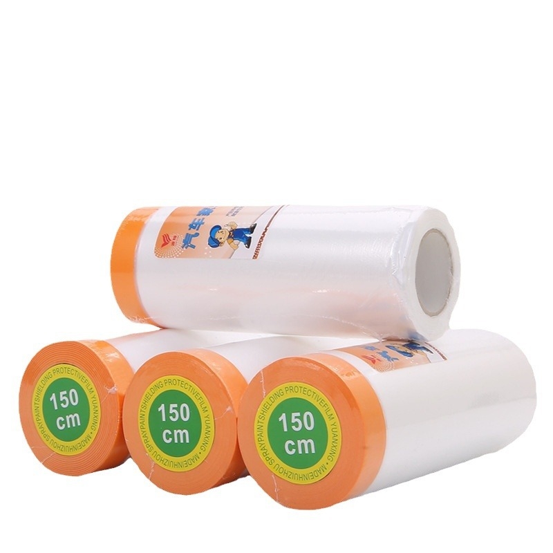 PE maszkoló fólia autófestéshez és otthoni dekorációhoz, papír-PE hordozó, papírcső mag, vízbázisú ragasztó, magas viszkozitás, testreszabható feldolgozás