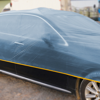 Autófényezés maszkoló fólia, PE fólia víz alapú ragasztóval, hossz 25 m, sorozat 002, magas viszkozitás