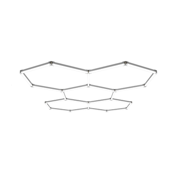 Шестоъгълна LED лампа за гараж с пчелна пита, модел Garage Light-0024, 168W, 100 lm/W, 50 000 ч, AC 100-265 V