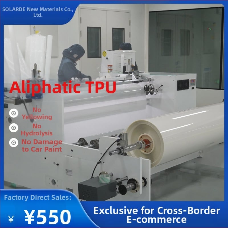 TPU krāsojuma aizsardzības plēve (PPF) visiem transportlīdzekļiem, 7.5 MIL biezums, UV aizsardzība 99%, gaismas caurlaidība 50%, redzamā gaismas atstarojums 20%, 5 gadu garantija