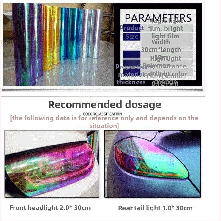 Ainoli Symphony Series PVC saugos plėvelė automobilių priekiniai žibintai ir motociklų galiniai žibintai - pritaikoma