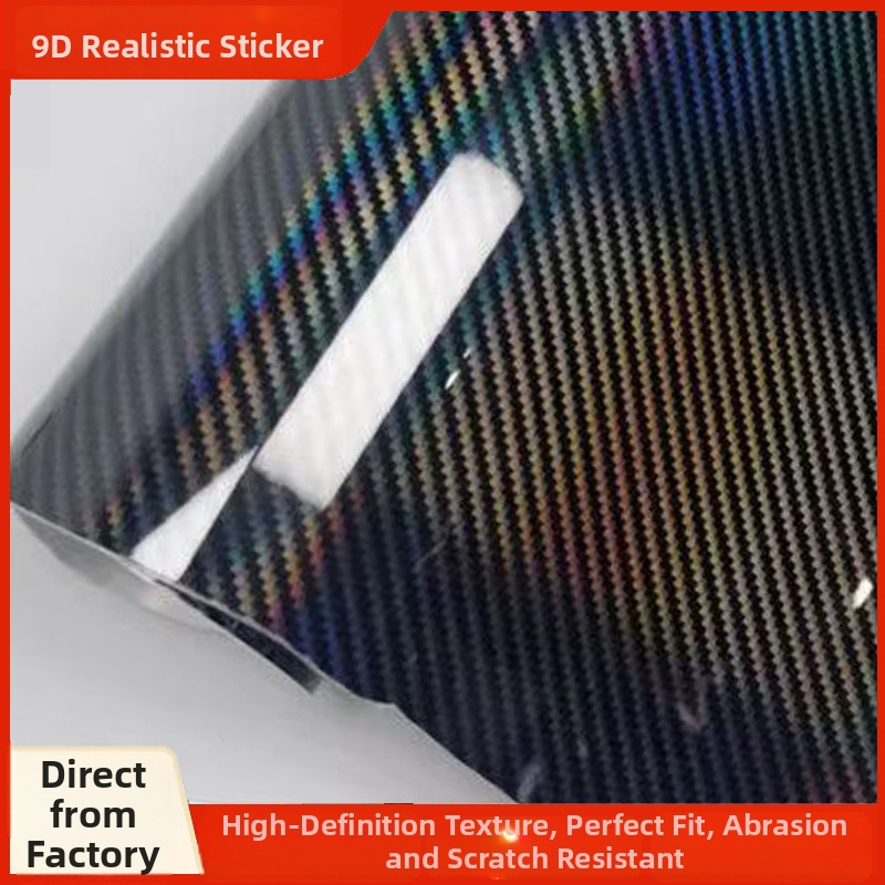 Automobiļa oglekļa šķiedras aizsargfilma 9D, simulēta oglekļa šķiedras raksts, PVC Mingyue, piemērots automobiļiem un motocikliem, 2 gadu garantija