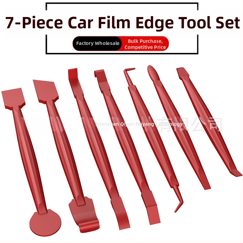 Automašīnas krāsu maiņas plēves malas noslēgšanas instruments, 7 daļu komplekts, materiāls: jaunais PP, piemērots auto folijas pārklāšanai