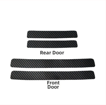 Automobilio slenksčio apsauga, anglies pluošto raštas, universalus, PVC lipdukas