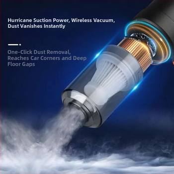 Ασύρματο χειροκίνητο σκουπάκι αυτοκινήτου με δυνατότητα φύση-αναρρόφησης, 65 W, 6000 Pa, επαναφορτιζόμενο