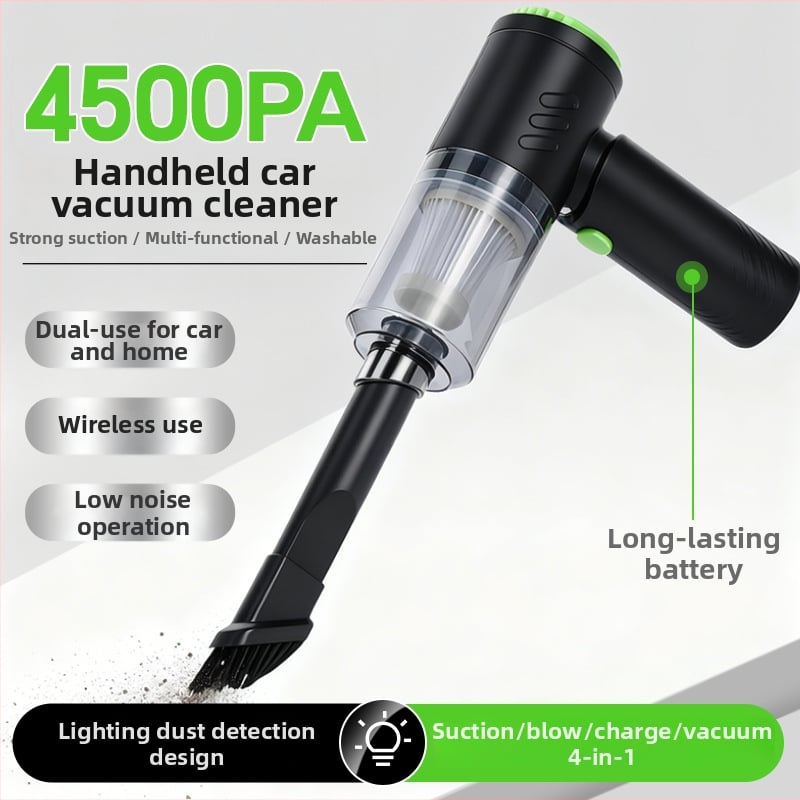 Ασύρματος φορητός καθαριστής αυτοκινήτου για υγρό-ξηρό καθάρισμα με φωτισμό | 7.4V, 48W, 4500Pa