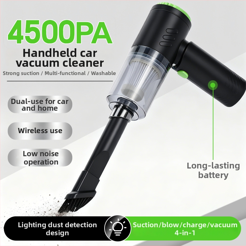 Ασύρματος φορητός καθαριστής αυτοκινήτου για υγρό-ξηρό καθάρισμα με φωτισμό | 7.4V, 48W, 4500Pa