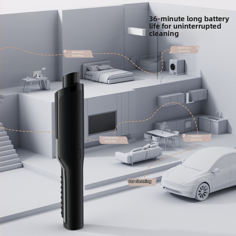 Phisinic juhtmevaba auto tolmuimeja – käeshoitav, kahekordne imemis- ja puhumisfunktsioon, 3100–4000 Pa, sisseehitatud 1001–1600 mAh aku, müratase 46–70 dB