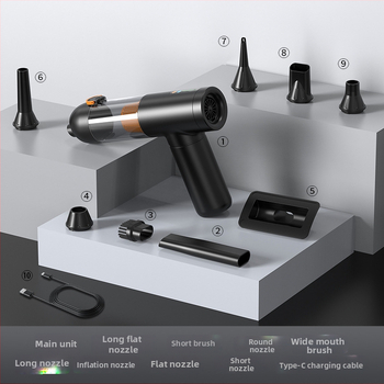 Ασύρματο χειροκίνητο σκουπάκι καθαρισμού – 11.1V, 20000 Pa ισχύς αναρρόφησης, 120 W, αυτονομία 12–30 λεπτών, λειτουργία φουσκώματος