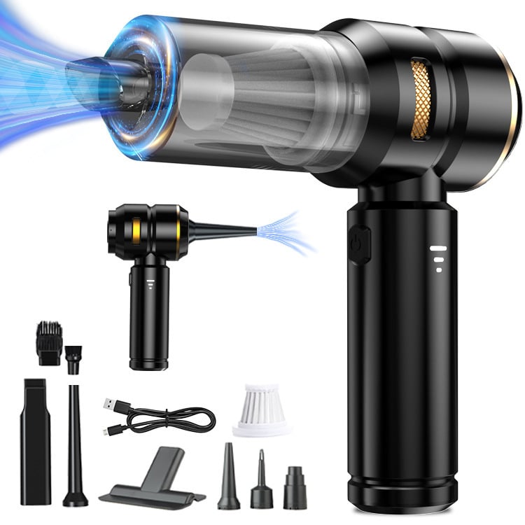 Bevielis automobilinis mini dulkių siurblys, daugiafunkcis, XY-121 modelis, 20 000 rpm, 13 V, įvestinė galia 15 000 mW, siurbimo galia 16 000