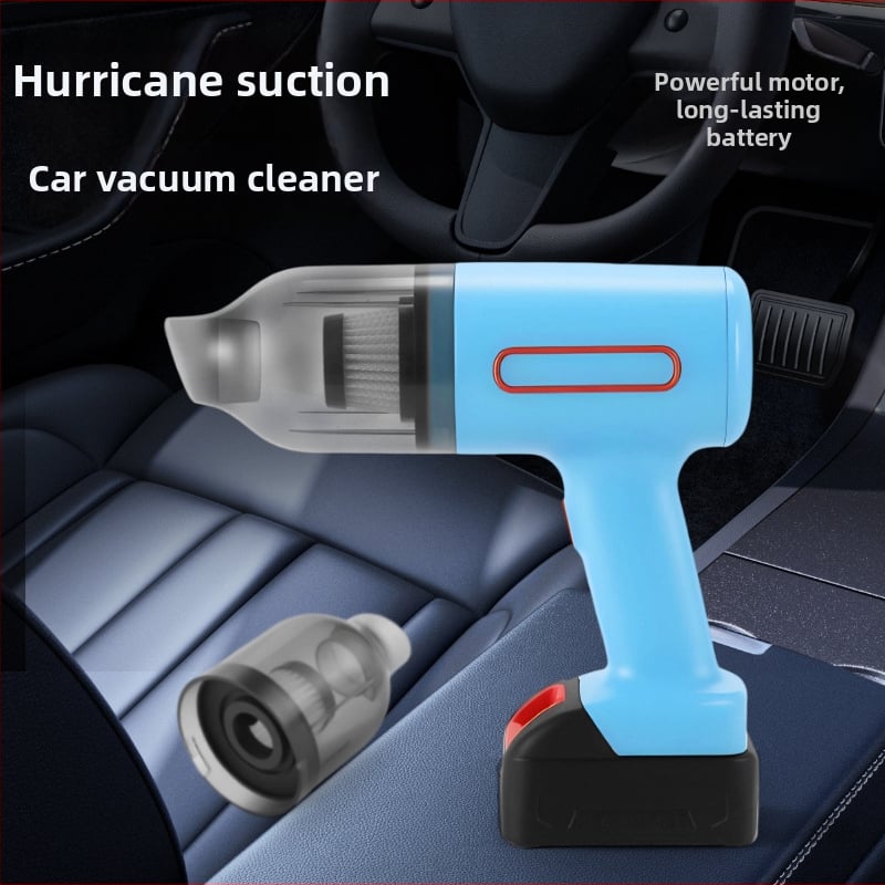 Nešiojamas rankinis dulkių siurbimo įrenginys automobiliui ir namams, 12V, 90W, 9000Pa, įkraunamas, belaidis