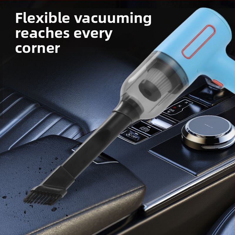 Pārvietojams rokas putekļu sūcējs auto un mājām, 12V, 90W, 9000Pa, uzlādējams, bezvadu