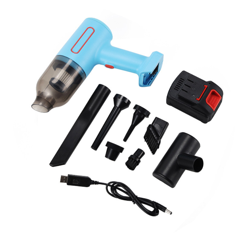 Nešiojamas rankinis dulkių siurbimo įrenginys automobiliui ir namams, 12V, 90W, 9000Pa, įkraunamas, belaidis