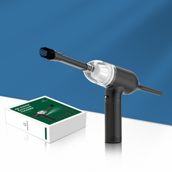 KINZIR Automobilinis dulkių siurblys – rankinis, oro pūtimo ir siurbimo funkcijos, 100W, 16000Pa, 650g, įkraunamas