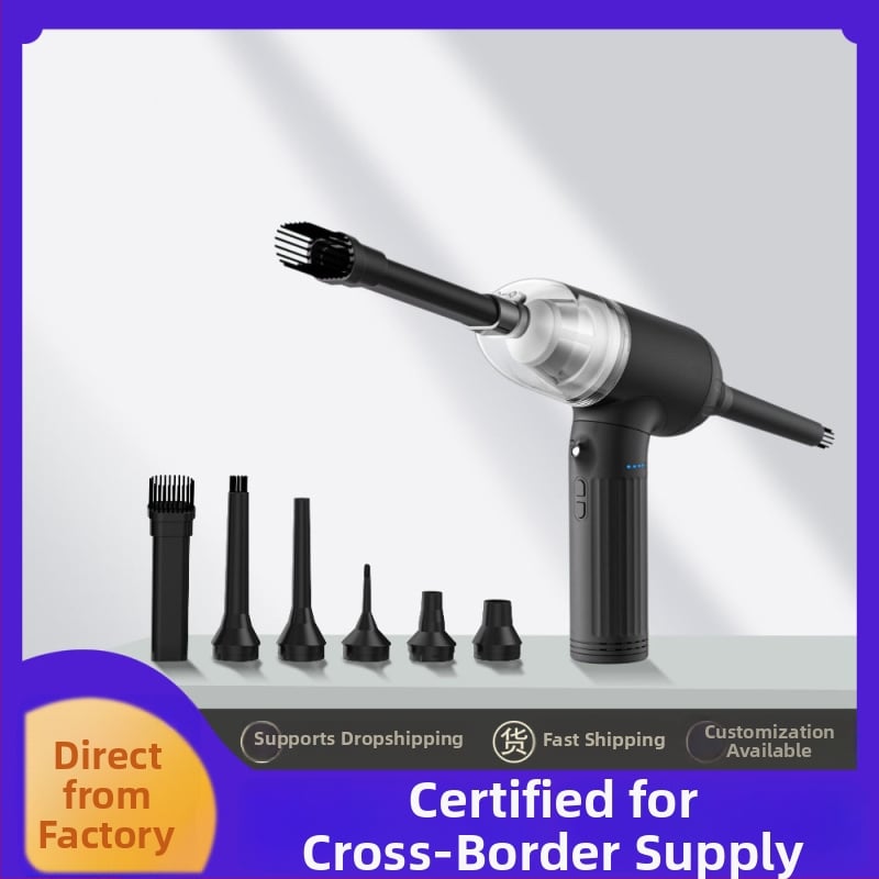 KINZIR Automobilinis dulkių siurblys – rankinis, oro pūtimo ir siurbimo funkcijos, 100W, 16000Pa, 650g, įkraunamas