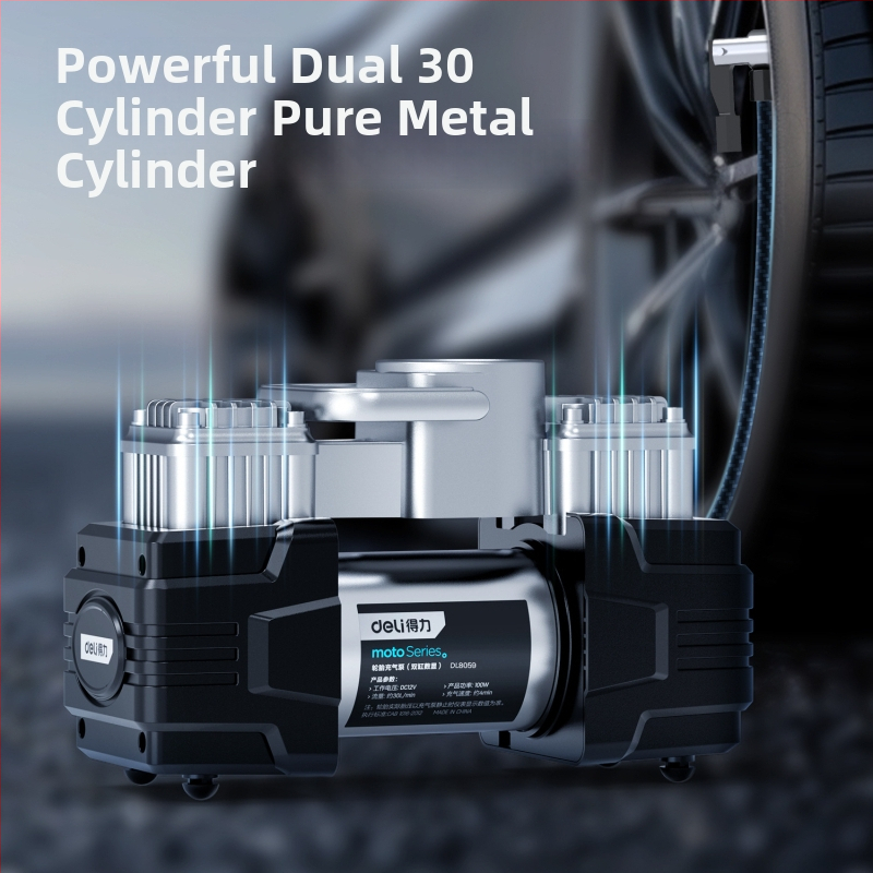 Помпа за надуване на гуми с цифров дисплей, USB зареждане, 12V, 180W, 35 л/мин