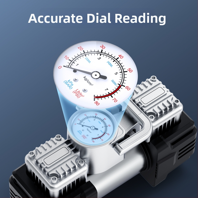 Помпа за надуване на гуми с цифров дисплей, USB зареждане, 12V, 180W, 35 л/мин