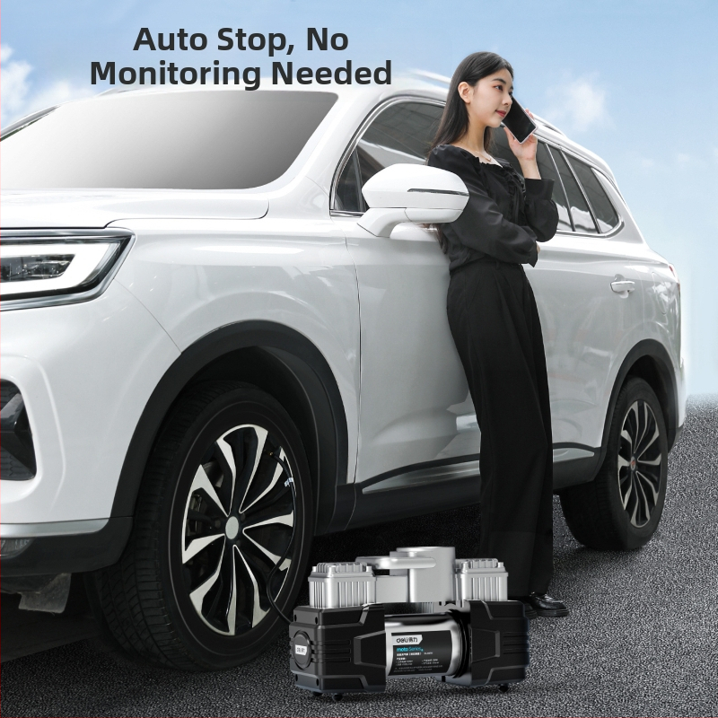 Помпа за надуване на гуми с цифров дисплей, USB зареждане, 12V, 180W, 35 л/мин