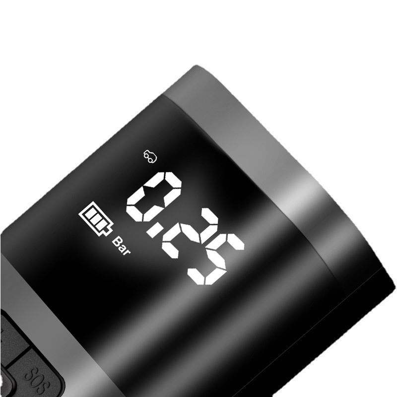 Портативна автомобилна помпа за гуми с цифров дисплей, 12V, мощност ≤80W, въздушен поток ≥70 л/мин, 3,2 м кабел за запалка, еднокамерна