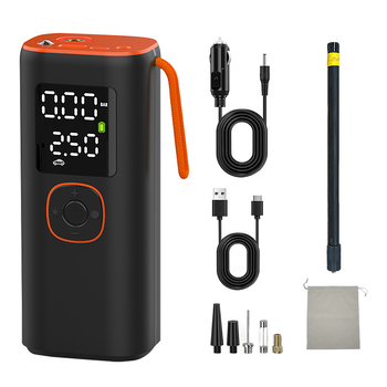 Преносим двуцилиндров инфлятор, 100 W, 35 л/мин, цифров дисплей